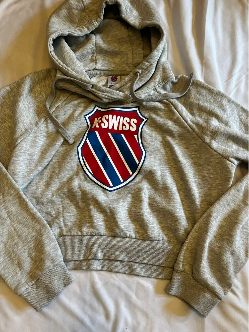 K Swiss gray crop hoodie girls